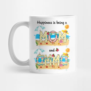 Happiness Is Being A Mom And Amma Summer Beach Happy Mother's Day Mug